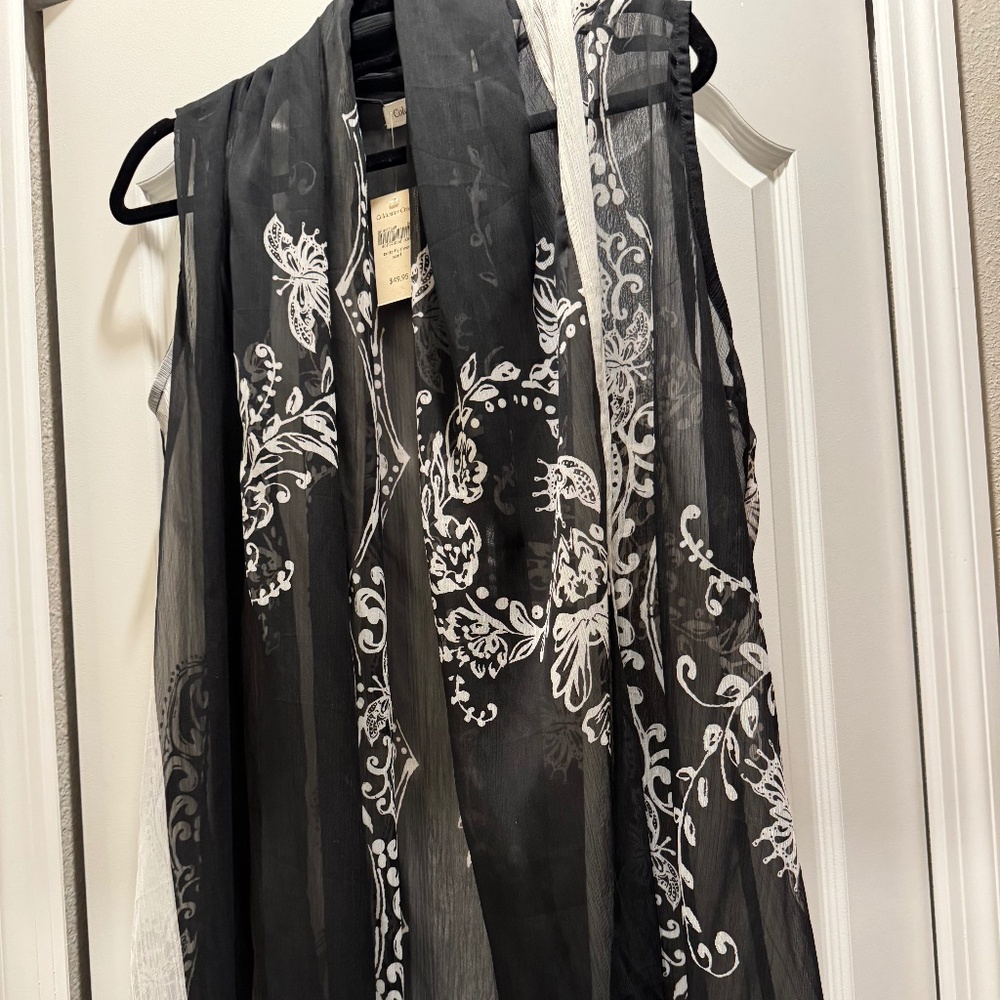 Coldwater Creek sleeveless Sheer kimono top